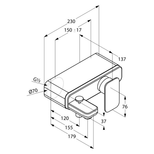 SEN TẮM KÈM XẢ BỒN KLUDI E2 - Ảnh 2