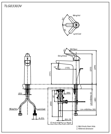 Vòi Lavabo TOTO TLG03303V Nóng Lạnh Cổ Cao - Ảnh 2