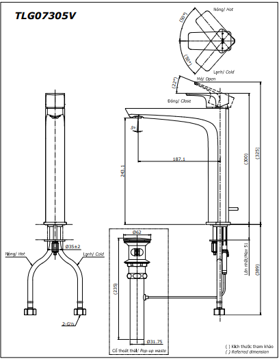 Vòi chậu nóng lạnh TLG07305V - Ảnh 4