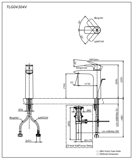 Vòi Lavabo TOTO TLG04304V Nóng Lạnh Cổ Cao - Ảnh 6