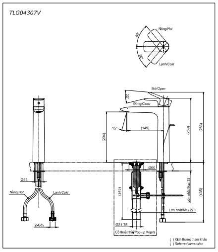 Vòi Lavabo TOTO TLG04307V Nóng Lạnh Cổ Cao - Ảnh 6