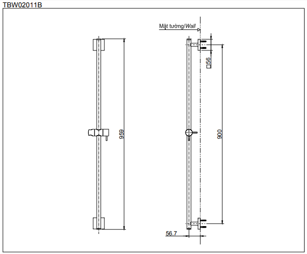 Thanh trượt TBW02011B - Ảnh 2