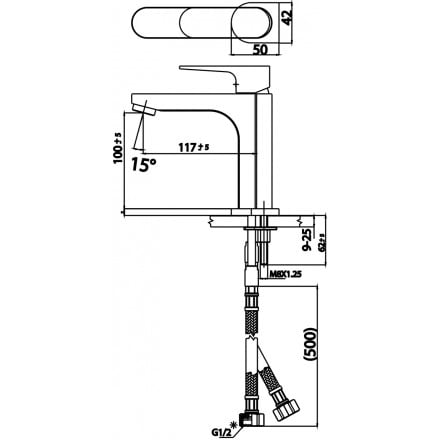 VÒI CHẬU COTTO GẬT GÙ NÓNG LẠNH - CT2160A - Ảnh 2