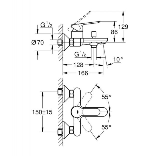 SEN TẮM KÈM XẢ BỒN GROHE - 23605000 - Ảnh 2