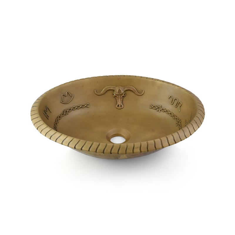 CHẬU RỬA BẰNG ĐỒNG THAU KANLY - BS026 - Ảnh 2