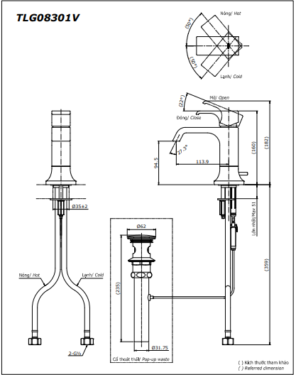 VÒI CHẬU TOTO NÓNG LẠNH DÒNG GC TLG08301V - Ảnh 2