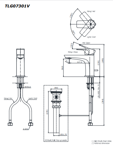 Vòi chậu nóng lạnh TLG07301V - Ảnh 4