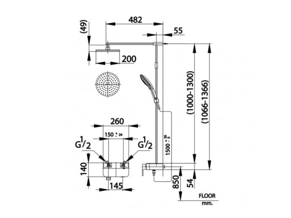 SEN TẮM CÂY COTTO NÓNG LẠNH DÒNG SWITCH CT2240W - Ảnh 8