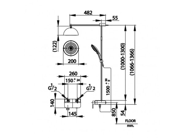SEN TẤM CÂY COTTO NÓNG LẠNH DÒNG SWITCH CT2242W - Ảnh 8