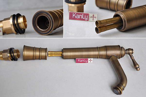 Vòi Lavabo nóng lạnh bằng đồng thân cao KANLY - GCA13 - Ảnh 9