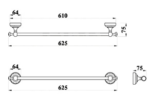 THANH TREO KHĂN ĐƠN BẰNG ĐỒNG KANLY - GCH11 - Ảnh 4