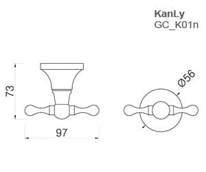 MÓC TREO BẰNG ĐỒNG KANLY - GCK01 - Ảnh 3