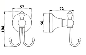 MÓC TREO BẰNG ĐỒNG KANLY - GCK01U - Ảnh 2