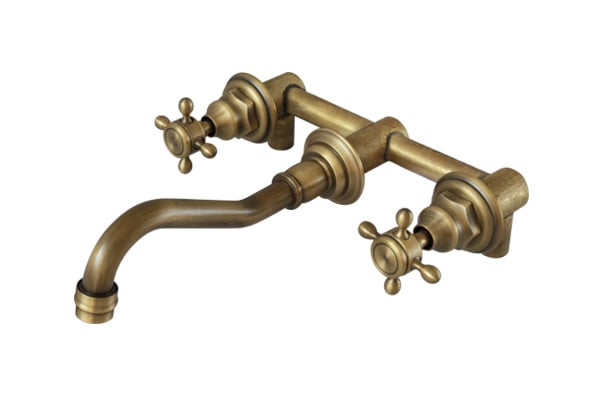 Vòi Lavabo âm tường nóng lạnh bằng đồng KANLY - GCT08