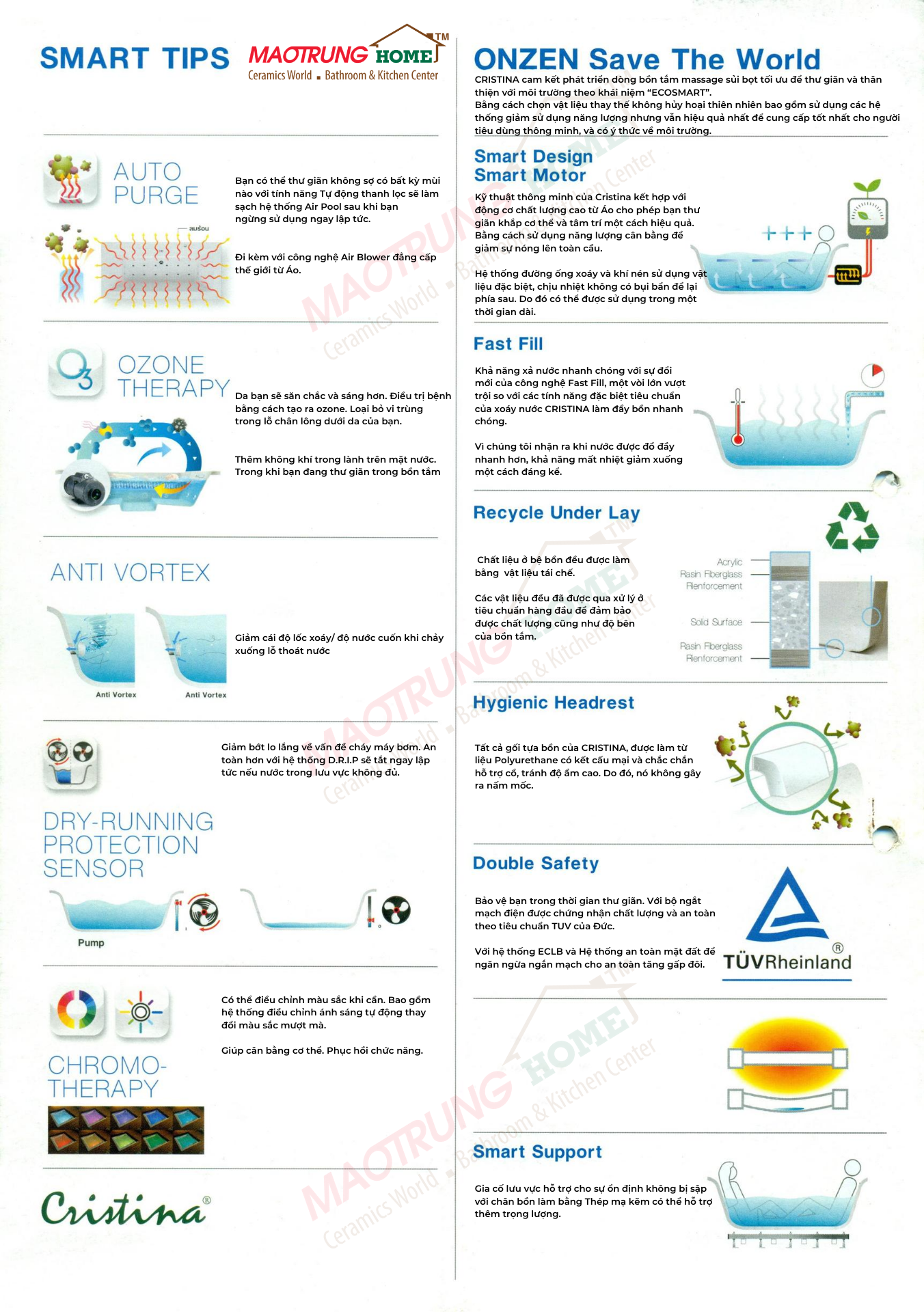 BỒN TẮM CRISTINA - AZURE - CT-AZ 200150 - Ảnh 3