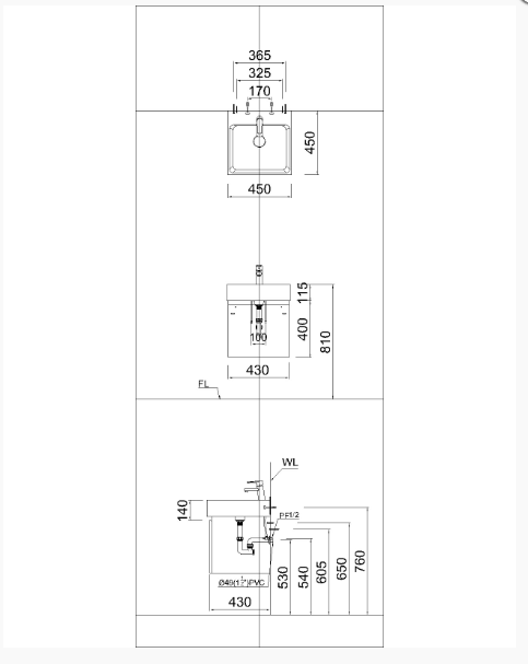 Lavabo + Tủ treo - LF5255 + EH05255ATG - Ảnh 2