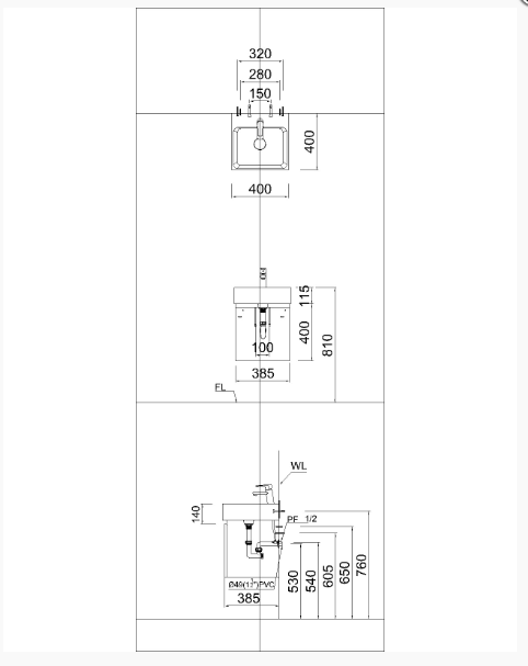 Lavabo + Tủ treo - LF5257 + EH05257ATG - Ảnh 2