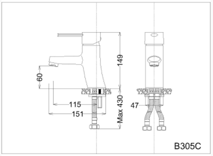 Vòi Lavabo Nóng Lạnh -B308C - Ảnh 2