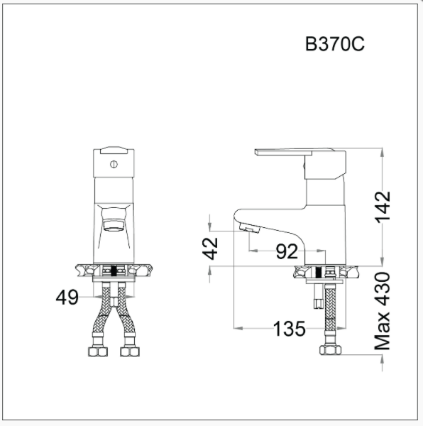 Vòi Lavabo Nóng Lạnh - B370C - Ảnh 2