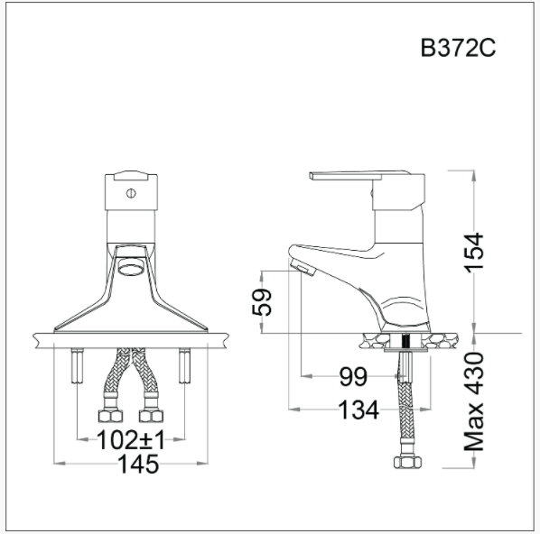 Vòi Lavabo Nóng Lạnh - B372C - Ảnh 2