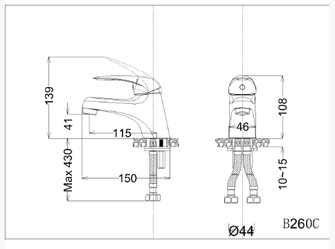 Vòi Lavabo Nóng Lạnh - B260C - Ảnh 2