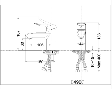 Vòi Lavabo Nóng Lạnh - B490CP - Ảnh 2