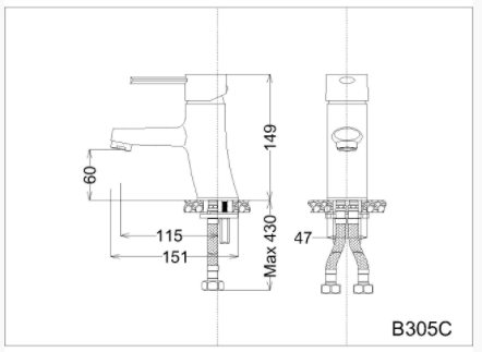 Vòi Lavabo Nóng Lạnh - B305C - Ảnh 2