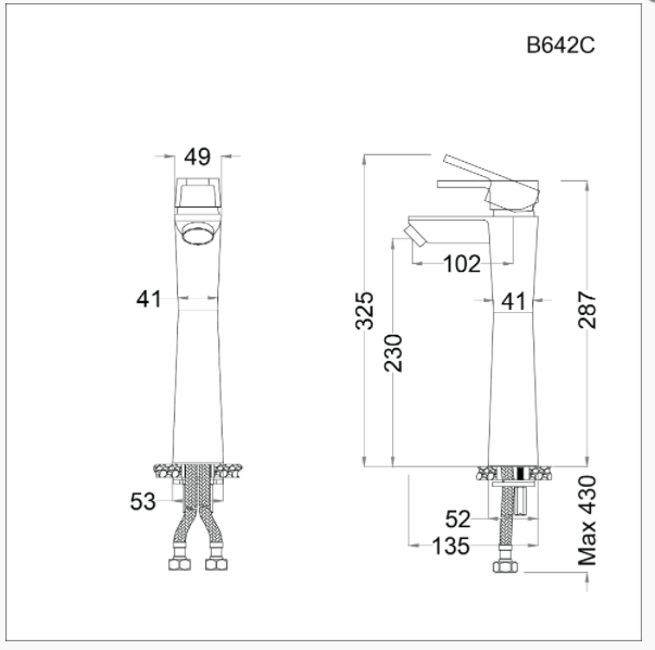 Vòi Lavabo nóng lạnh - BT642C - Ảnh 2