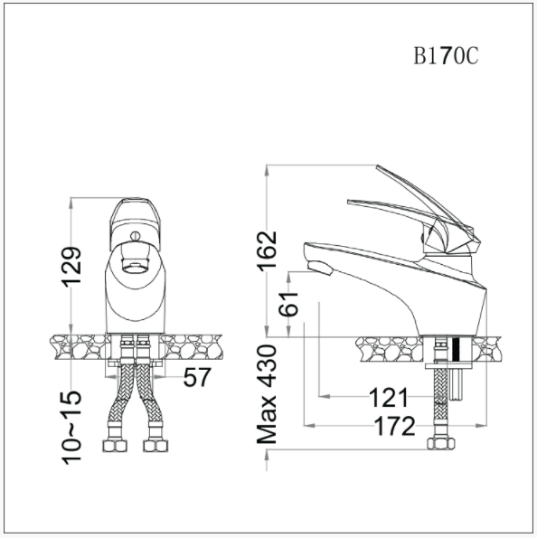 Vòi Lavabo Nóng Lạnh - B170CU - Ảnh 2