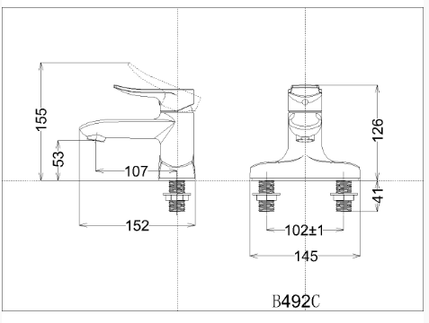 Vòi Lavabo Nóng Lạnh B492CP/B492CU - Ảnh 2