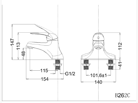 Vòi Lavabo Nóng Lạnh - B262C - Ảnh 2
