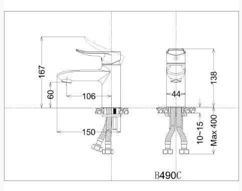 Vòi Lavabo Nóng Lạnh - B490CP - Ảnh 4