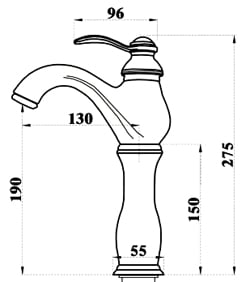 Vòi Lavabo nóng lạnh bằng đồng KANLY - GCA09 - Ảnh 2