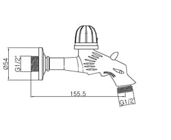 VÒI HỒ NƯỚC LẠNH BẰNG ĐỒNG BẮT TƯỜNG KANLY - GCT02R - Ảnh 4