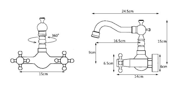 VÒI TREO TƯỜNG NÓNG LẠNH BẰNG ĐỒNG KANLY - GCT06 - Ảnh 6