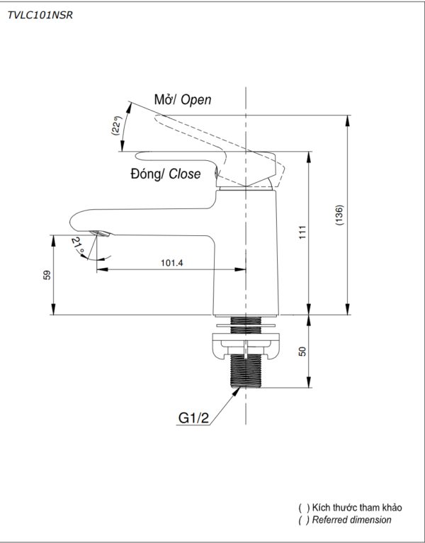 Vòi Chậu Rửa TOTO TVLC101NSR Lạnh - Ảnh 5