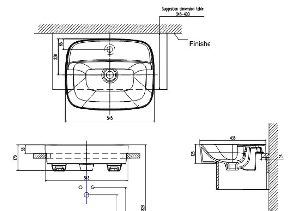 Chậu rửa đặt nửa bàn Signature VF-0320 - Ảnh 4