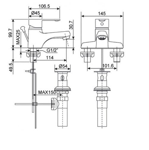 VÒI CHẬU 3 LỖ NÓNG LẠNH AMERICAN STANDARD DÒNG SEVA - WF-6502 - Ảnh 4