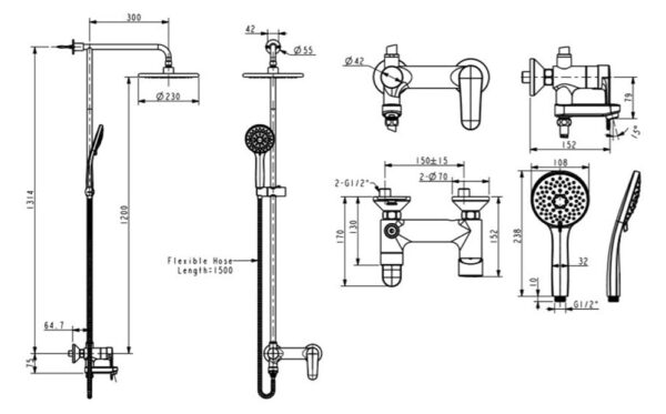 SEN TẮM CÂY AMERICAN STANDARD DÒNG SIMPLICA - WF-9089E - Ảnh 2