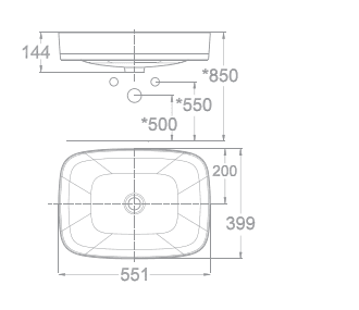 Chậu rửa đặt trên bàn Signature WP-0628 - Ảnh 4