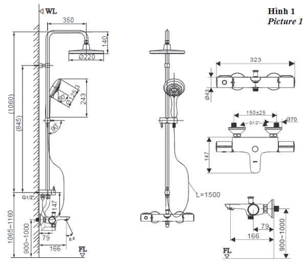 Sen Cây Tắm Nhiệt Độ INAX BFV-3415T - Ảnh 2