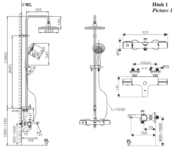 Sen Cây Tắm Nhiệt Độ INAX BFV-3415T-8C - Ảnh 2