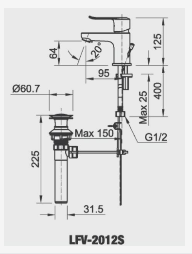 Vòi Chậu Nóng Lạnh INAX Series 2000 - Ảnh 2