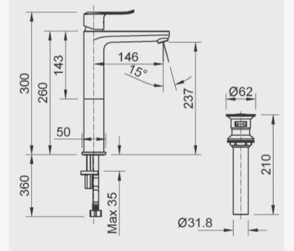 Vòi Chậu Nóng Lạnh INAX Series 2000 - Ảnh 3