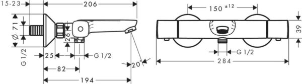 Củ Sen Tắm Cảm Ứng Nhiệt Ecostat Universal Hansgrohe –  MS 13123000 - Ảnh 2