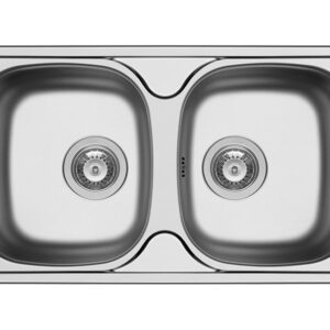 CHẬU RỬA CHÉN 2 NGĂN PYRAMIS BASIC E78 2B SATIN