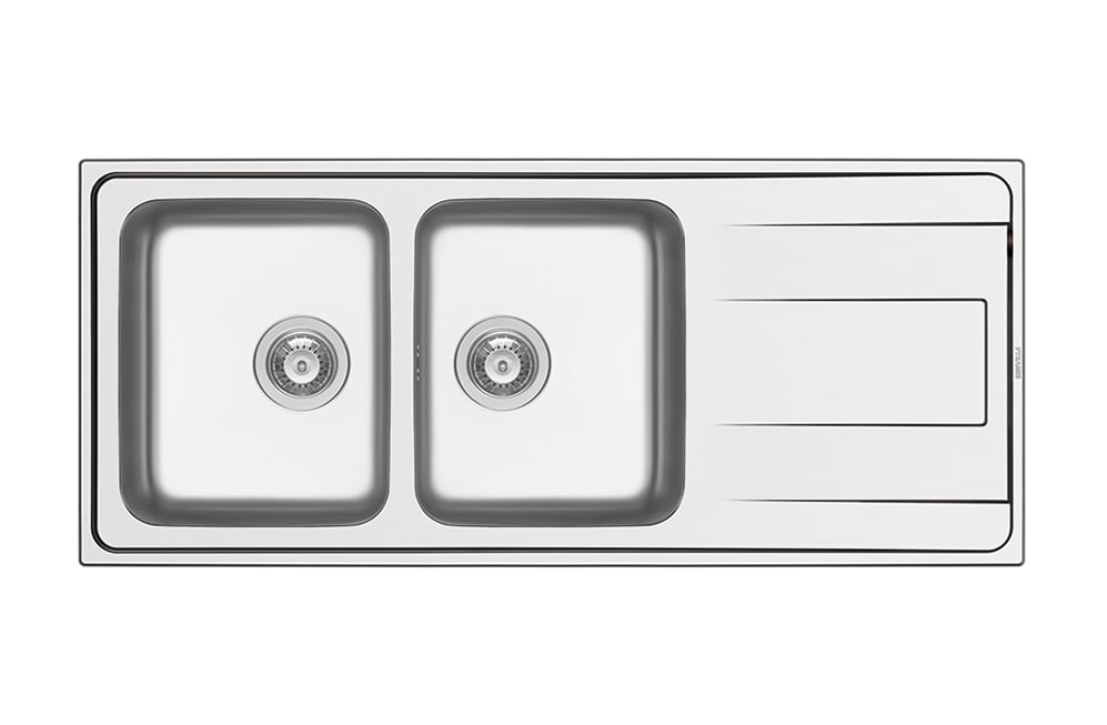 CHẬU RỬA CHÉN 2 NGĂN 1 CÁNH PYRAMIS ALEA 2B 1D POLISHED