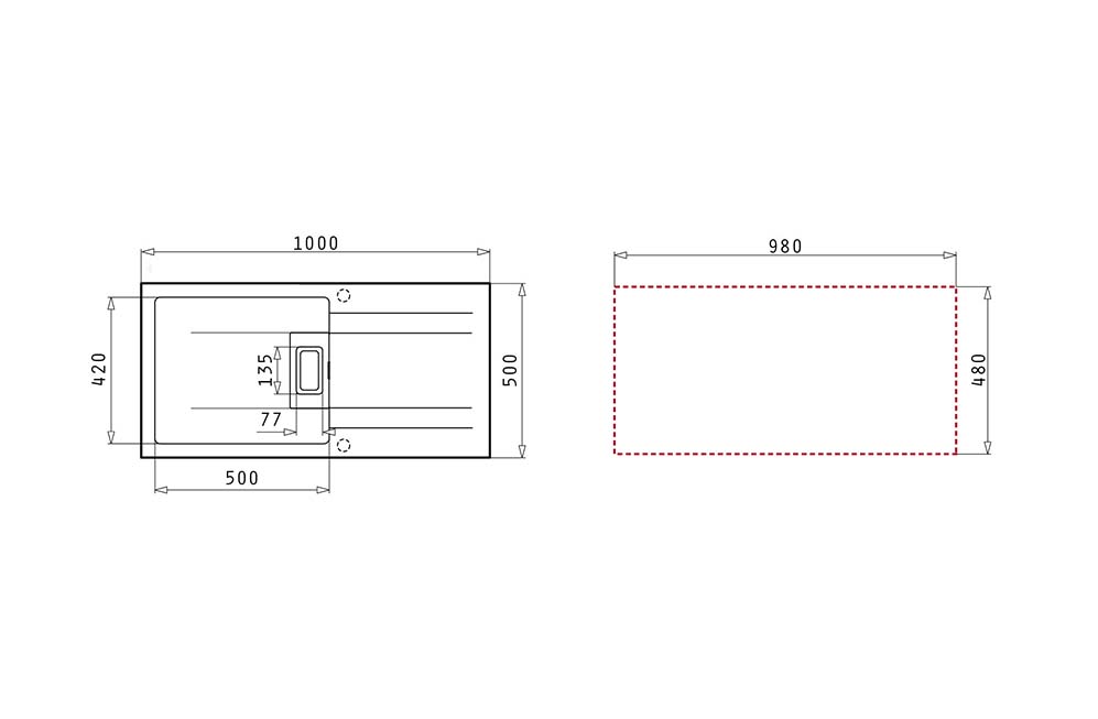 CHẬU RỬA CHÉN 1 NGĂN 1 CÁNH PYRAGRANITE KARTESIO PLUS 1B 1D SNOW - Ảnh 2