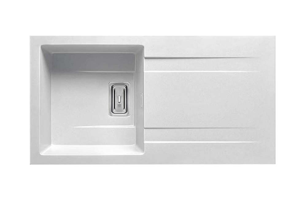 CHẬU RỬA CHÉN 1 NGĂN 1 CÁNH PYRAGRANITE KARTESIO PLUS 1B 1D SNOW