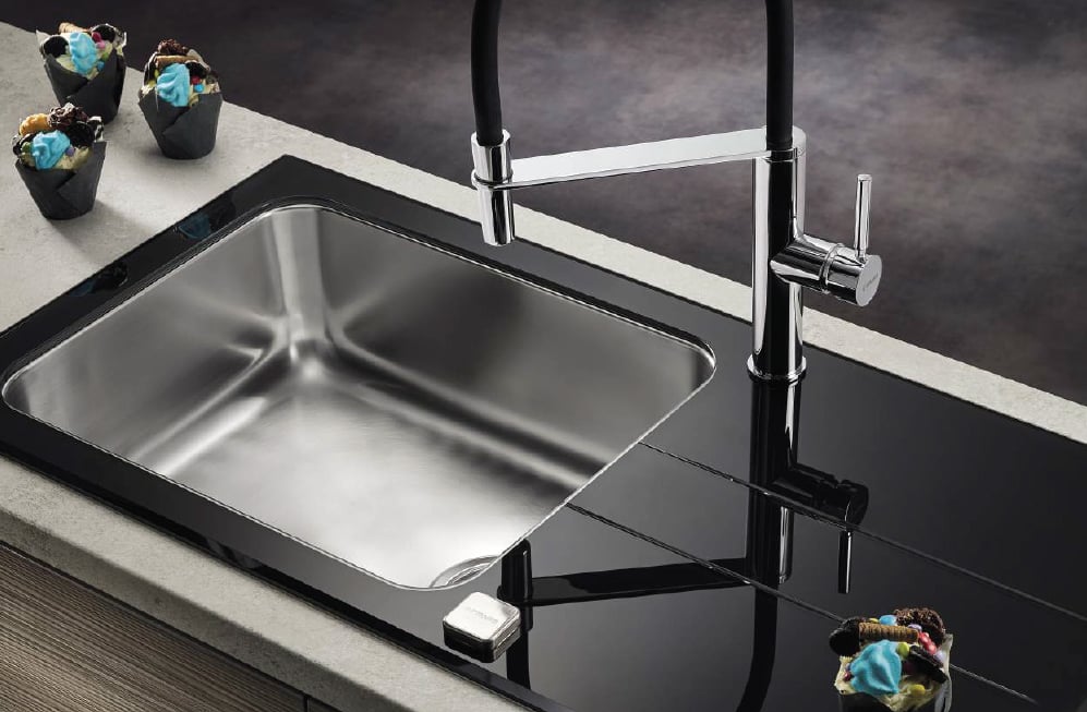 CHẬU RỬA CHÉN 1 NGĂN 1 CÁNH PYRAMIS CONCERTO 1B 1D – BLACK - Ảnh 2